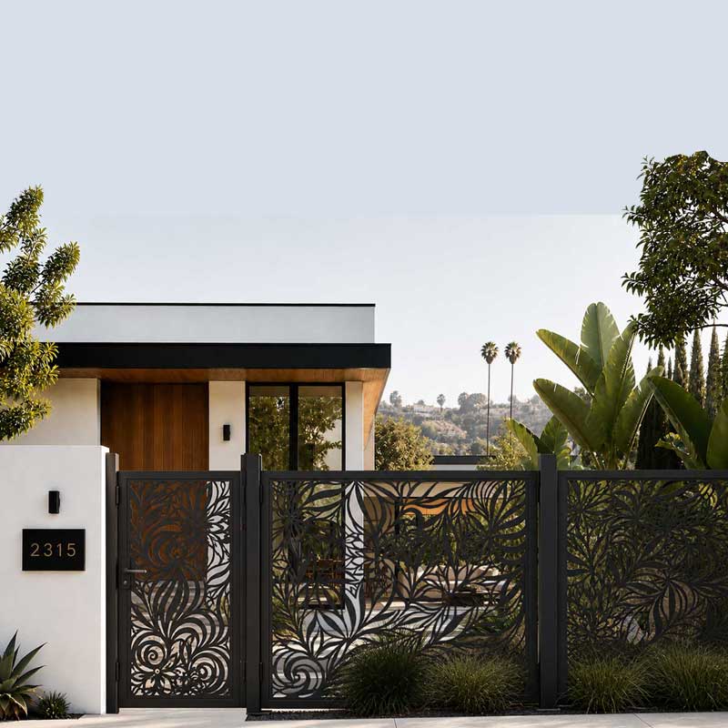 Malibu Design architectural metal gate by Vanessa Partida Designs